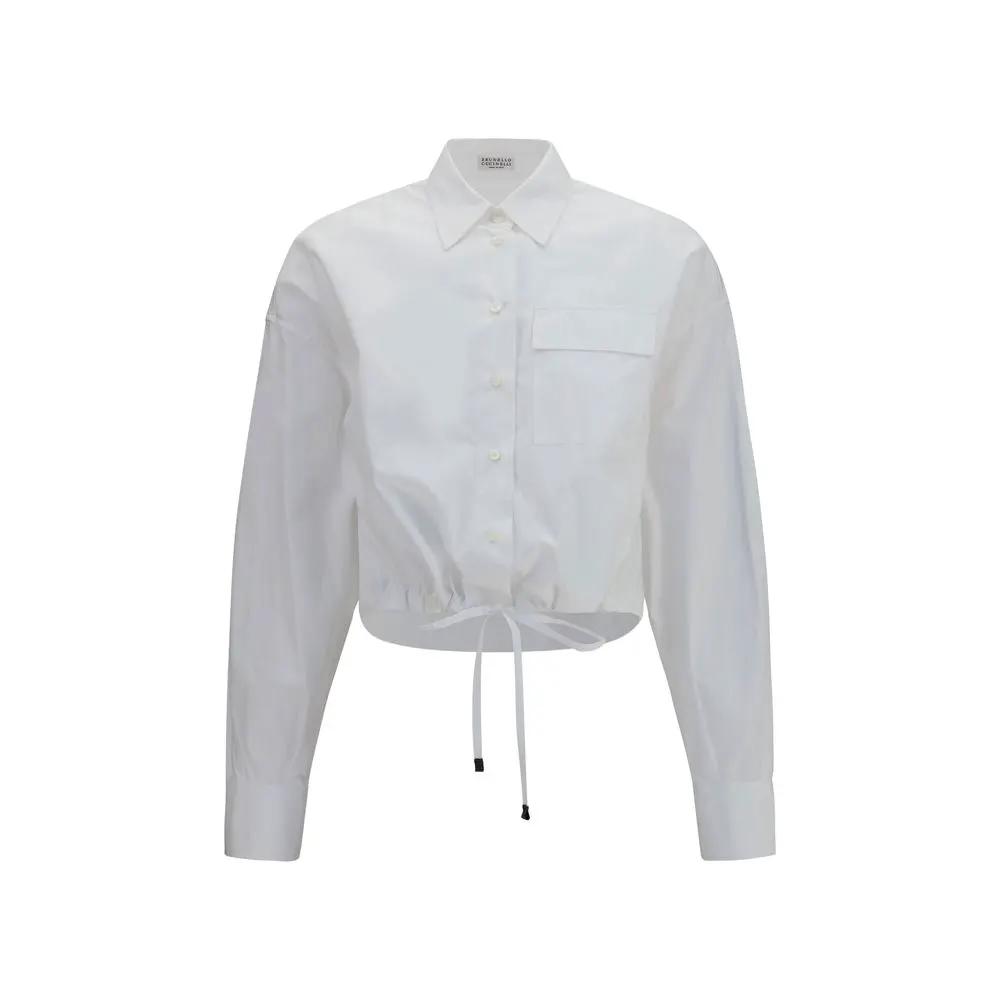 Brunello Cucinelli White Cotton Dress Shirt
