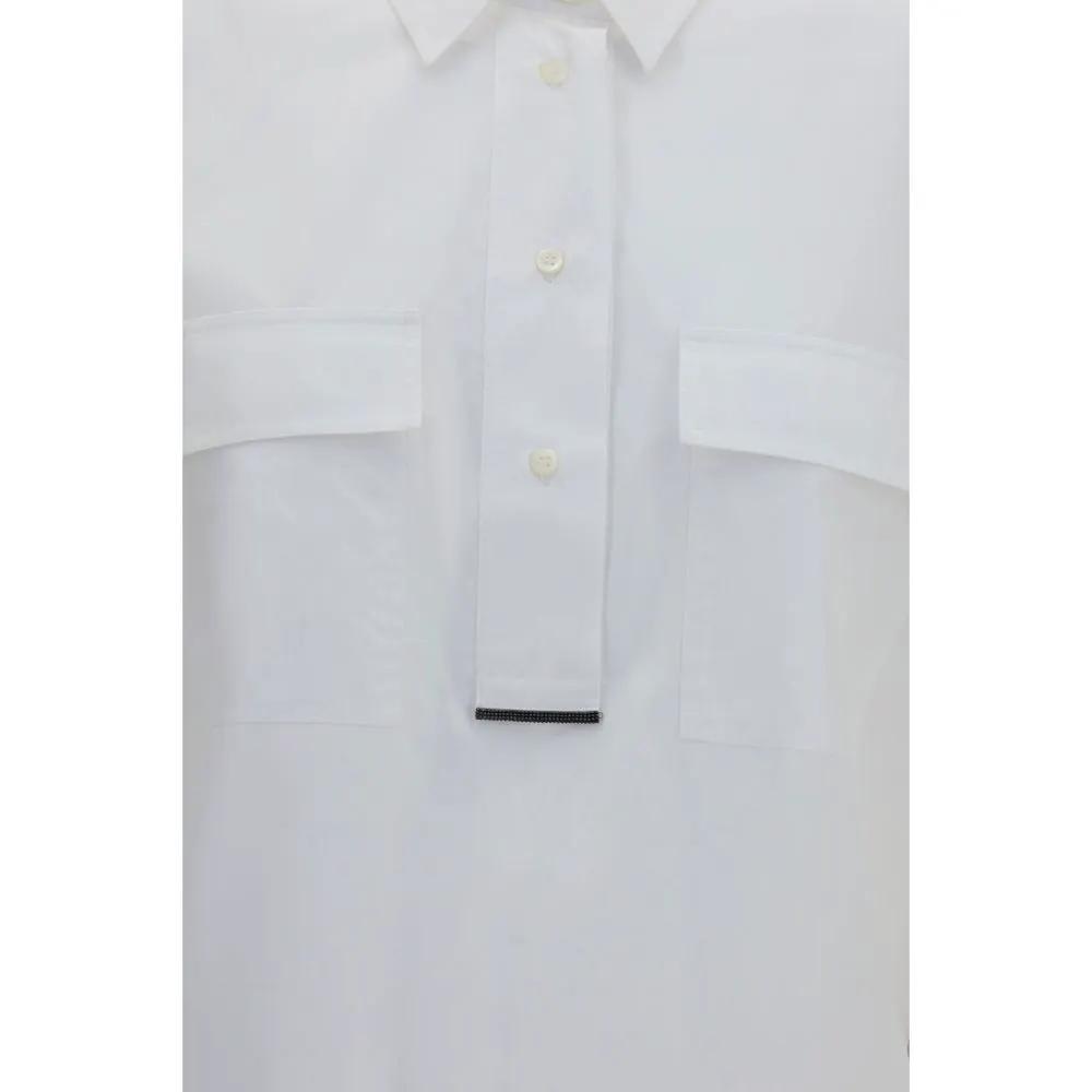 Brunello Cucinelli White Cotton Dress Shirt