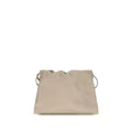 Brunello Cucinelli Beige Calf Leather Bos Taurus Shoulder Bag