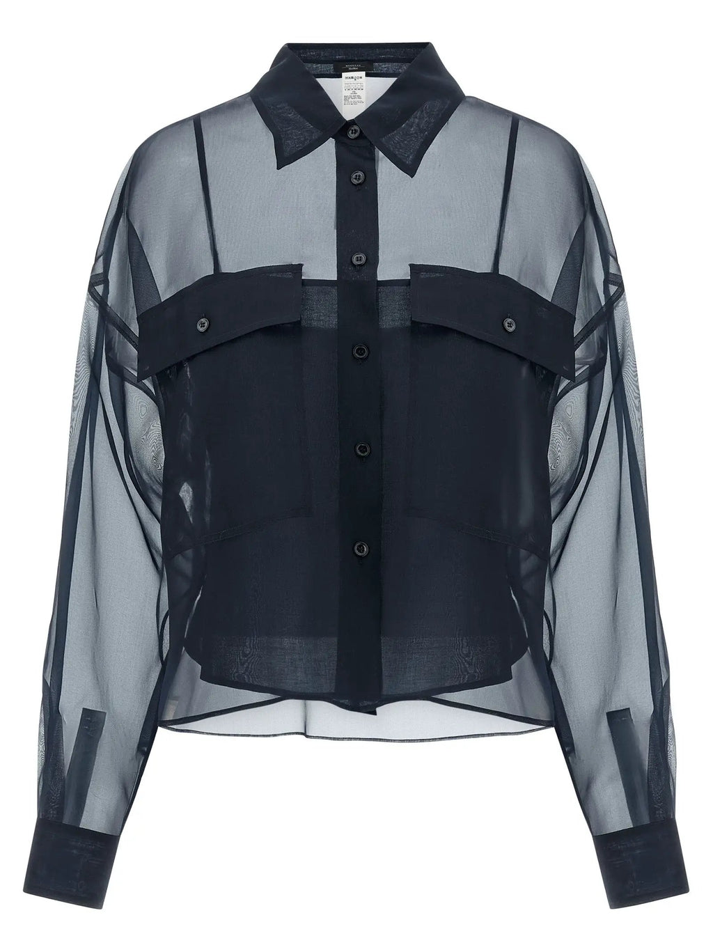 Max Mara Blue Cotton Blouse