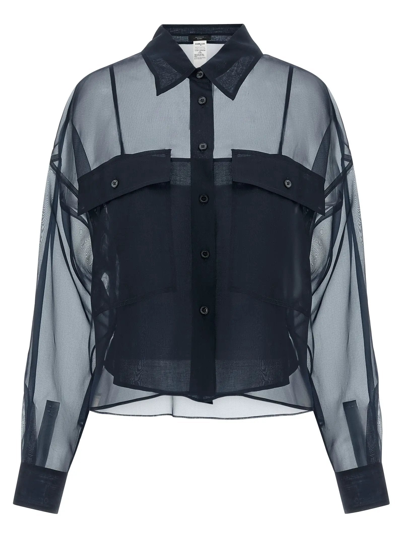 Max Mara Blue Cotton Blouse