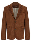 Golden Goose Brown Lamb Leather Leather Jacket