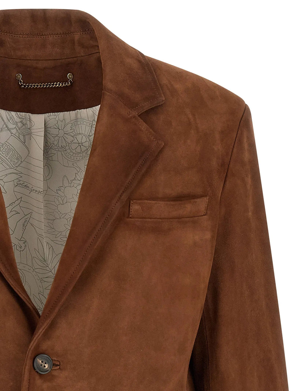 Golden Goose Brown Lamb Leather Leather Jacket