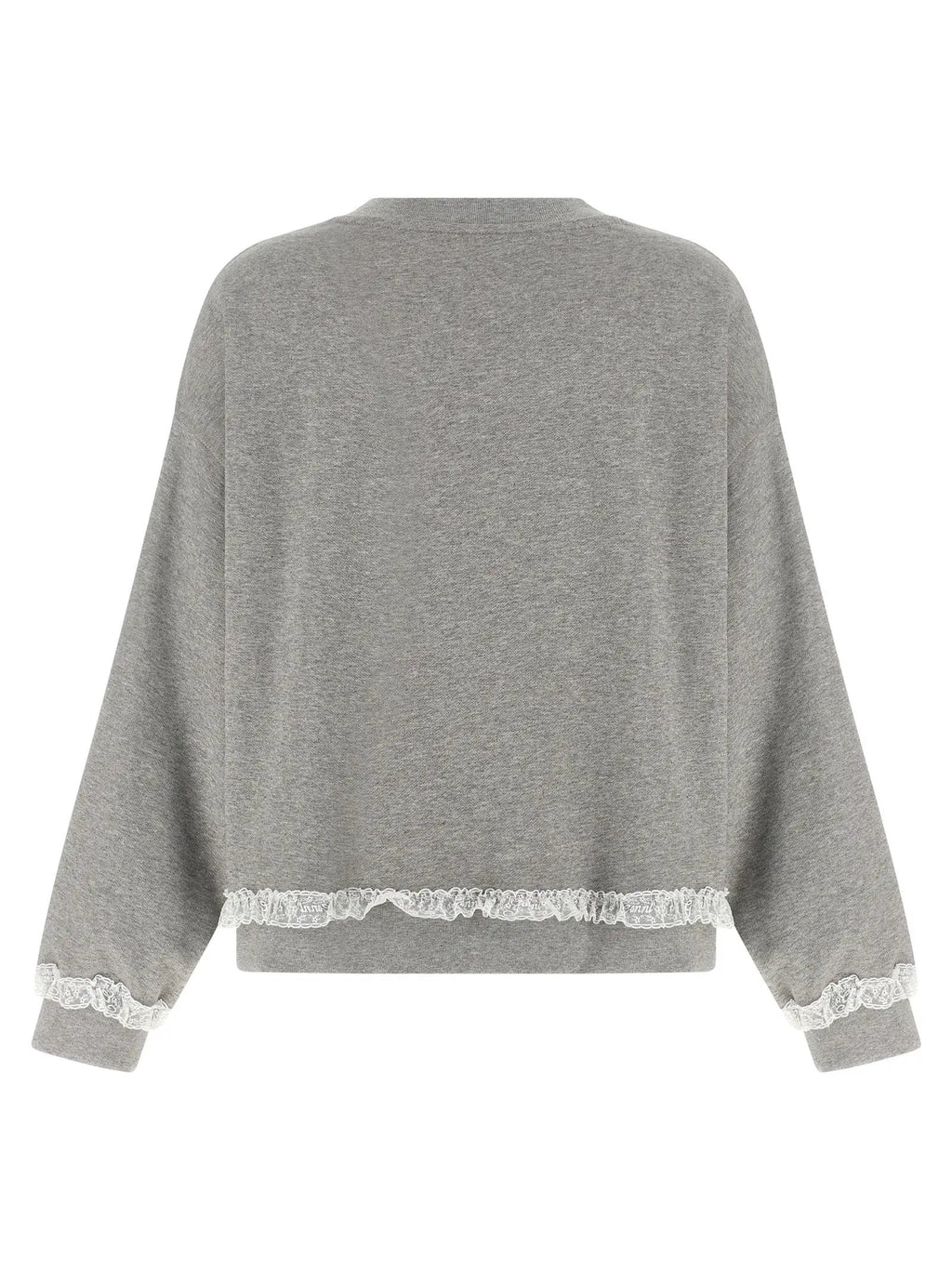 Ganni Gray Organic Cotton Sweatshirt