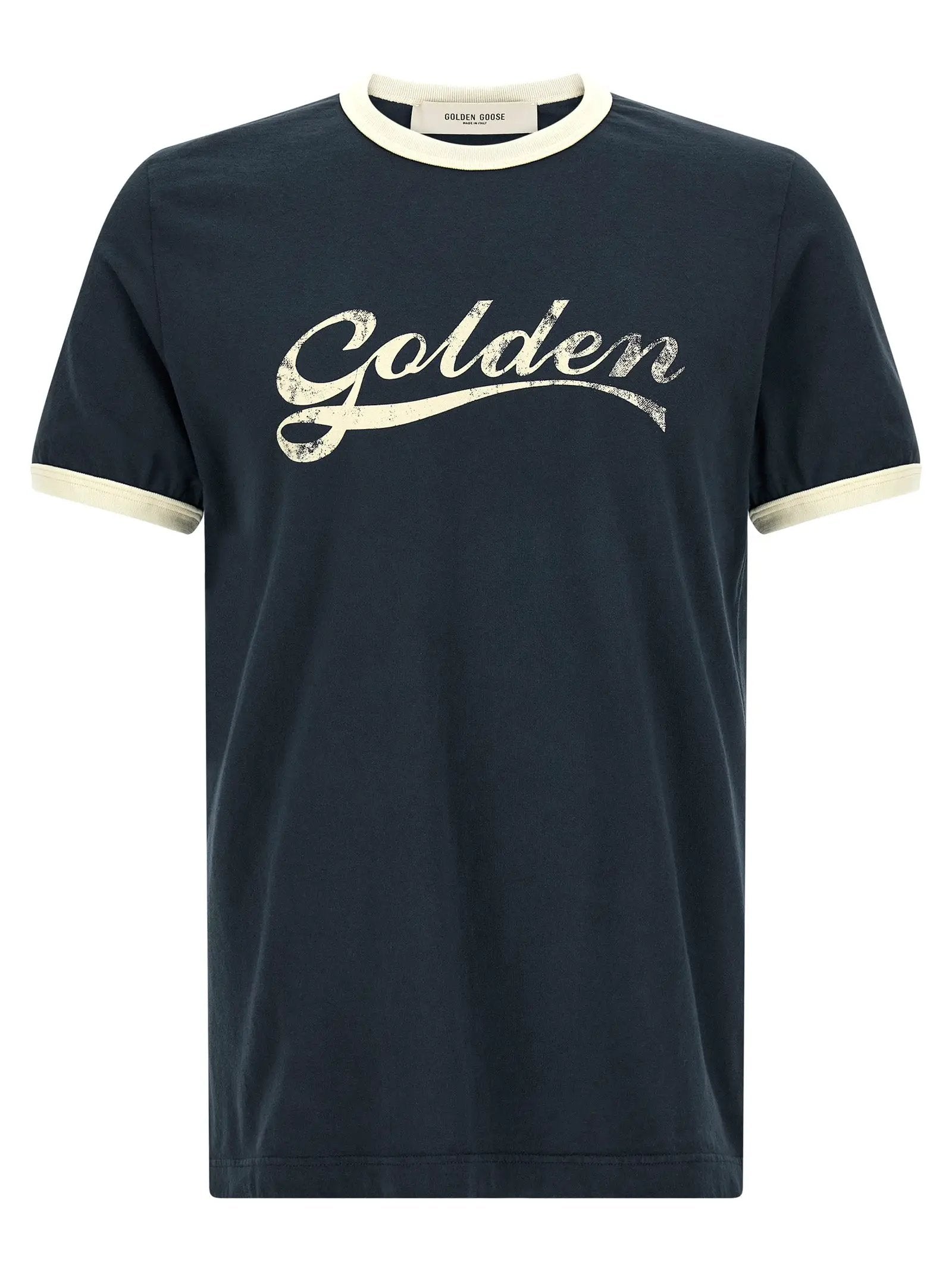 T-shirt en coton bleu Golden Goose