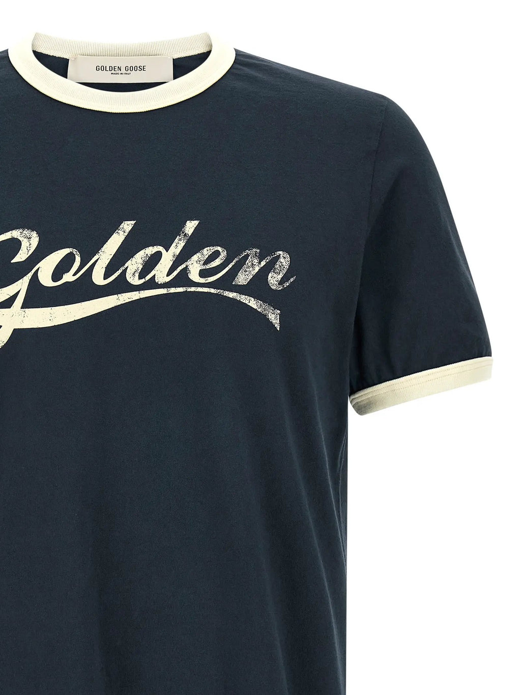 T-shirt en coton bleu Golden Goose