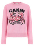 Ganni Multicolor Wool Cardigan