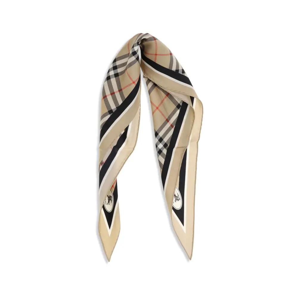 Burberry Beige Silk Scarf