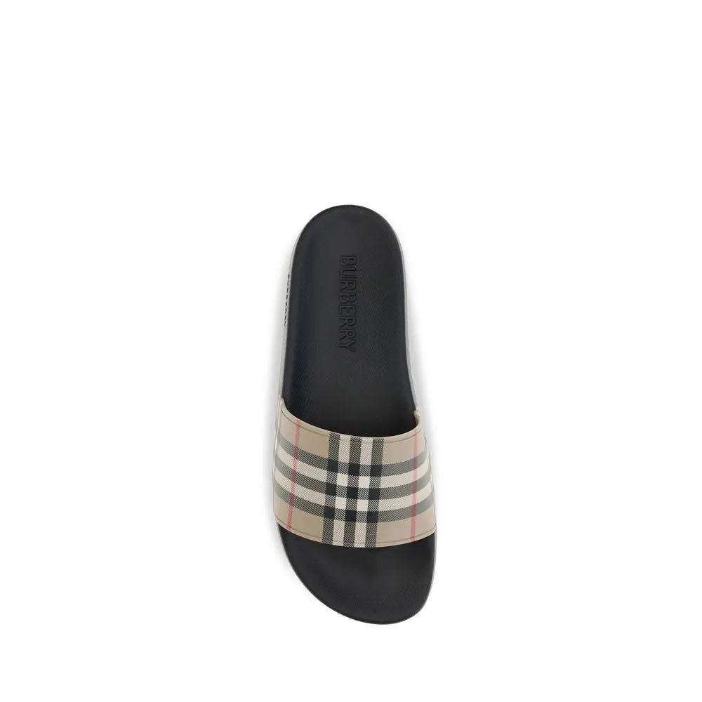 Burberry Black Rubber Slides