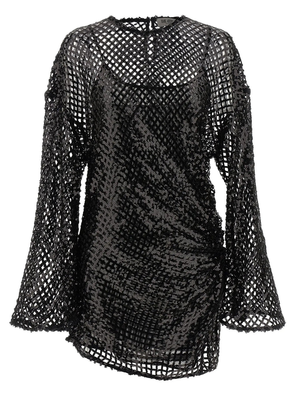 The Attico Black Polyester Short Dress
