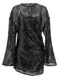 The Attico Black Polyester Short Dress