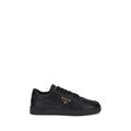 Prada Black Calf Leather Bos Taurus Low Top Sneakers