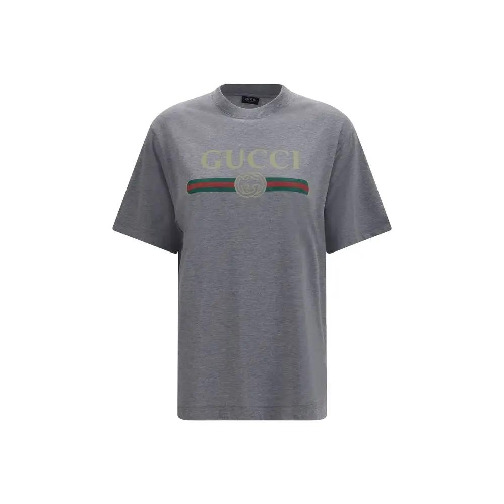 Gucci Gray Cotton T-Shirt
