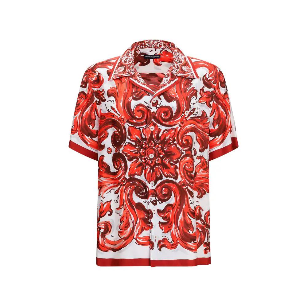Chemise Dolce &amp; Gabbana à motifs en soie multicolores