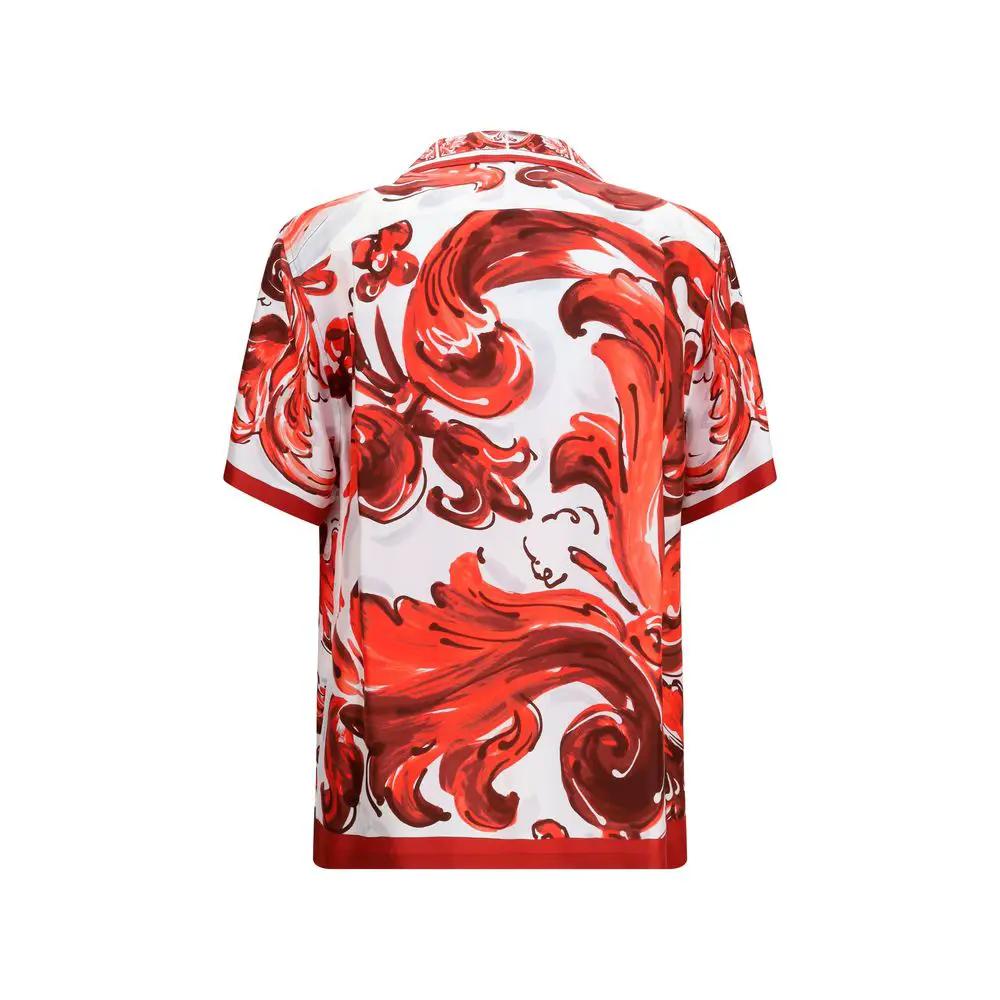 Chemise Dolce &amp; Gabbana à motifs en soie multicolores