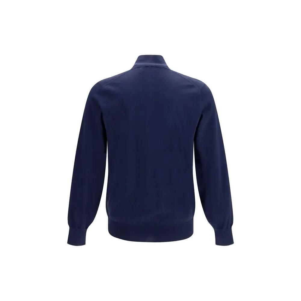 Brunello Cucinelli Blue Cotton Cardigan