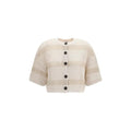 Brunello Cucinelli Beige Cotton Cardigan