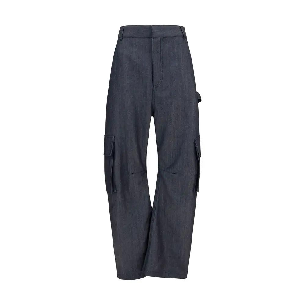 Balenciaga Blue Wool Oves Aries Cargo Pants