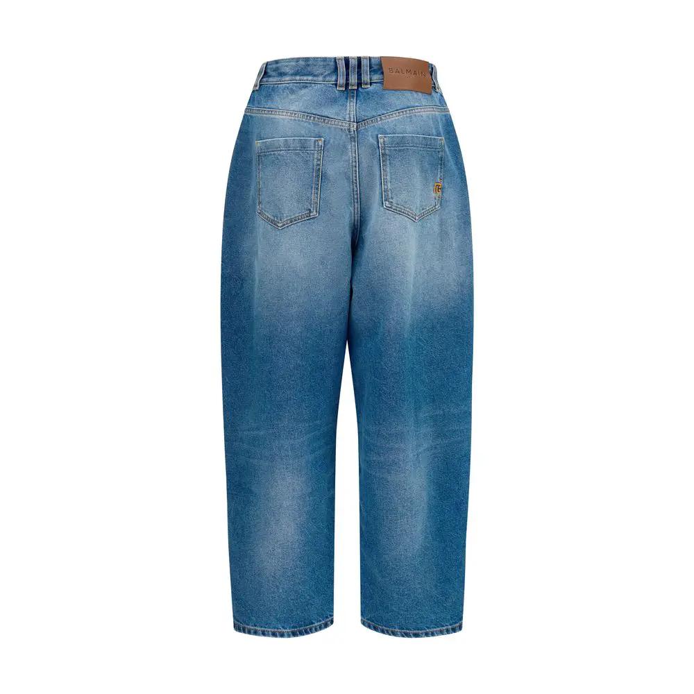 Jean coupe décontractée Balmain en coton bleu