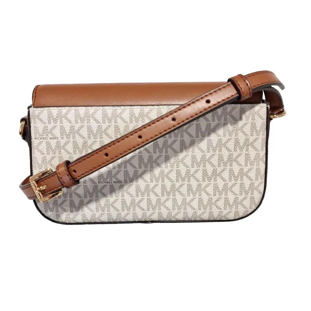 Sac bandoulière en cuir beige Michael Kors