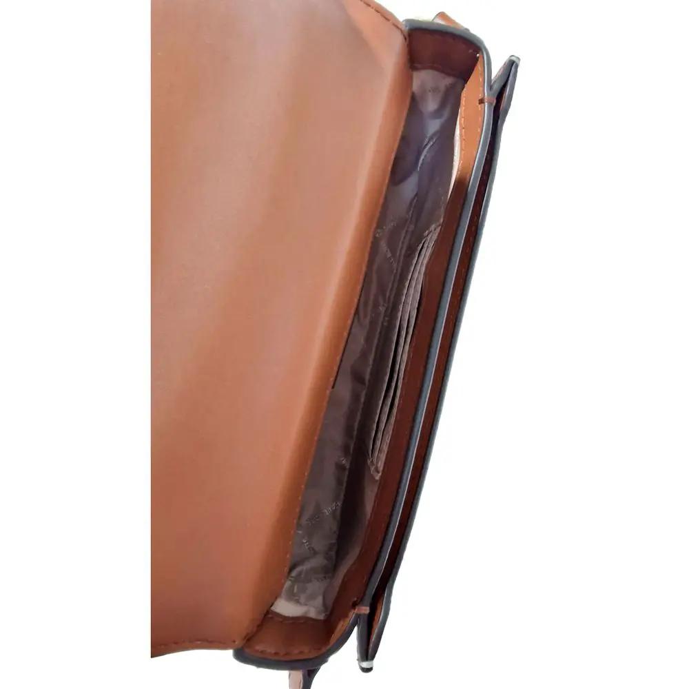 Sac bandoulière en cuir beige Michael Kors