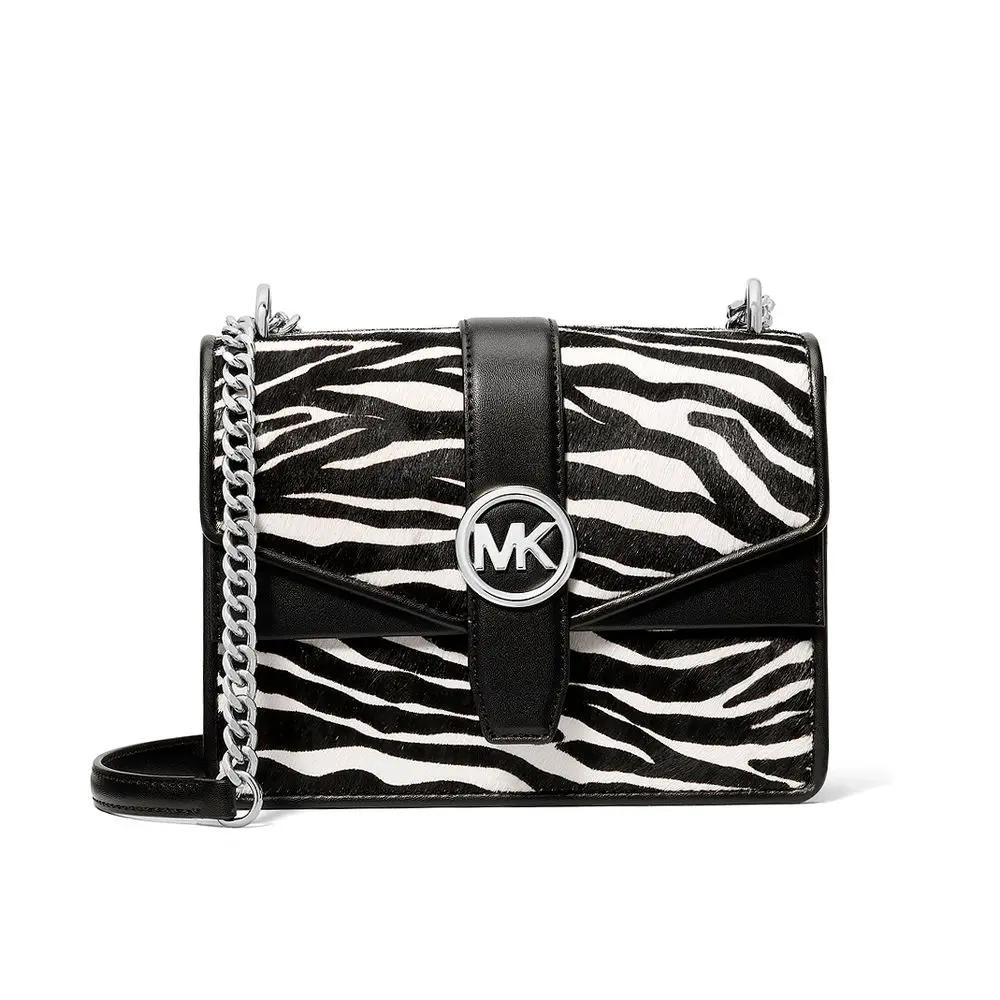 Sac bandoulière en cuir noir Michael Kors