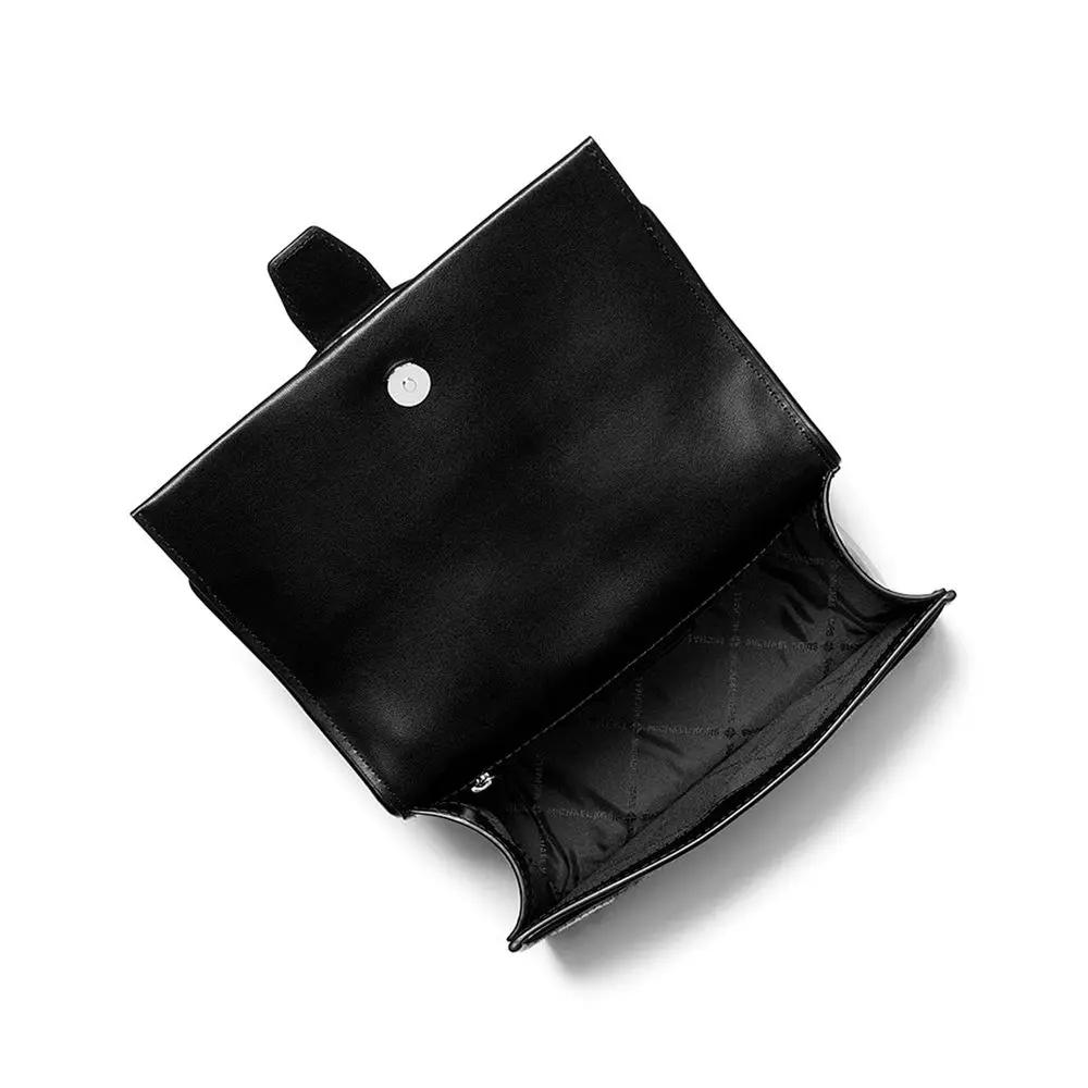 Sac bandoulière en cuir noir Michael Kors