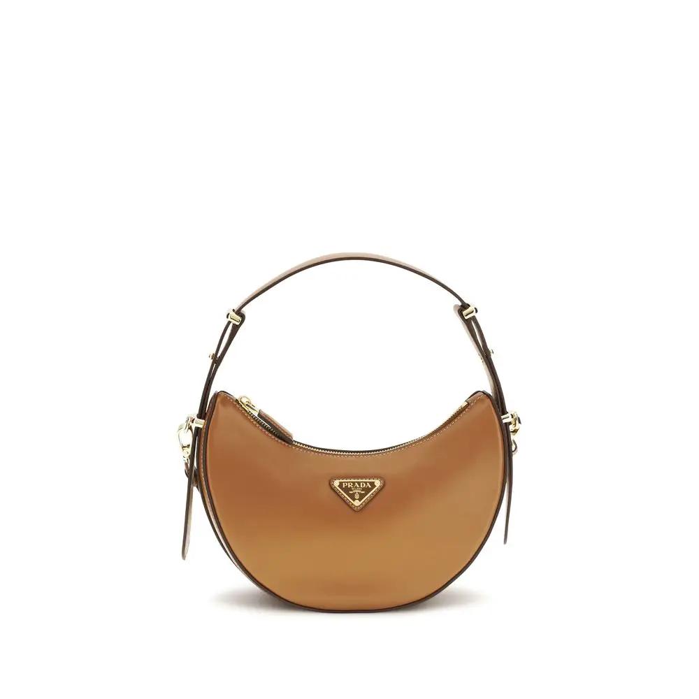 Sac bandoulière Prada Bos Taurus en cuir de veau beige