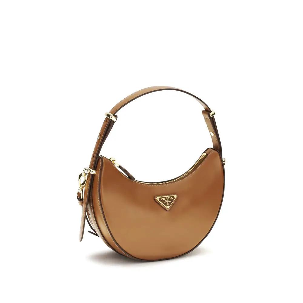 Sac bandoulière Prada Bos Taurus en cuir de veau beige