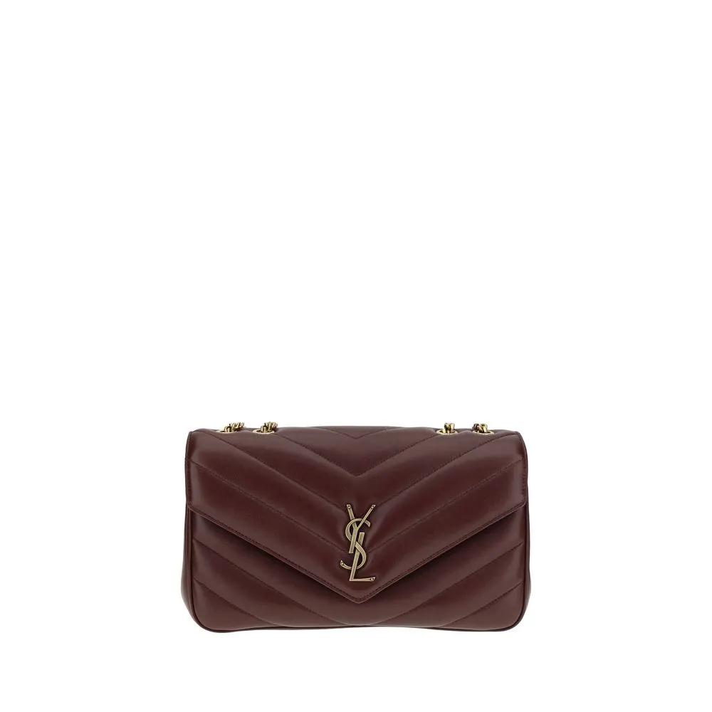 Saint Laurent Bordeaux Lamb Ovis Aries Aries Shoulder Bag