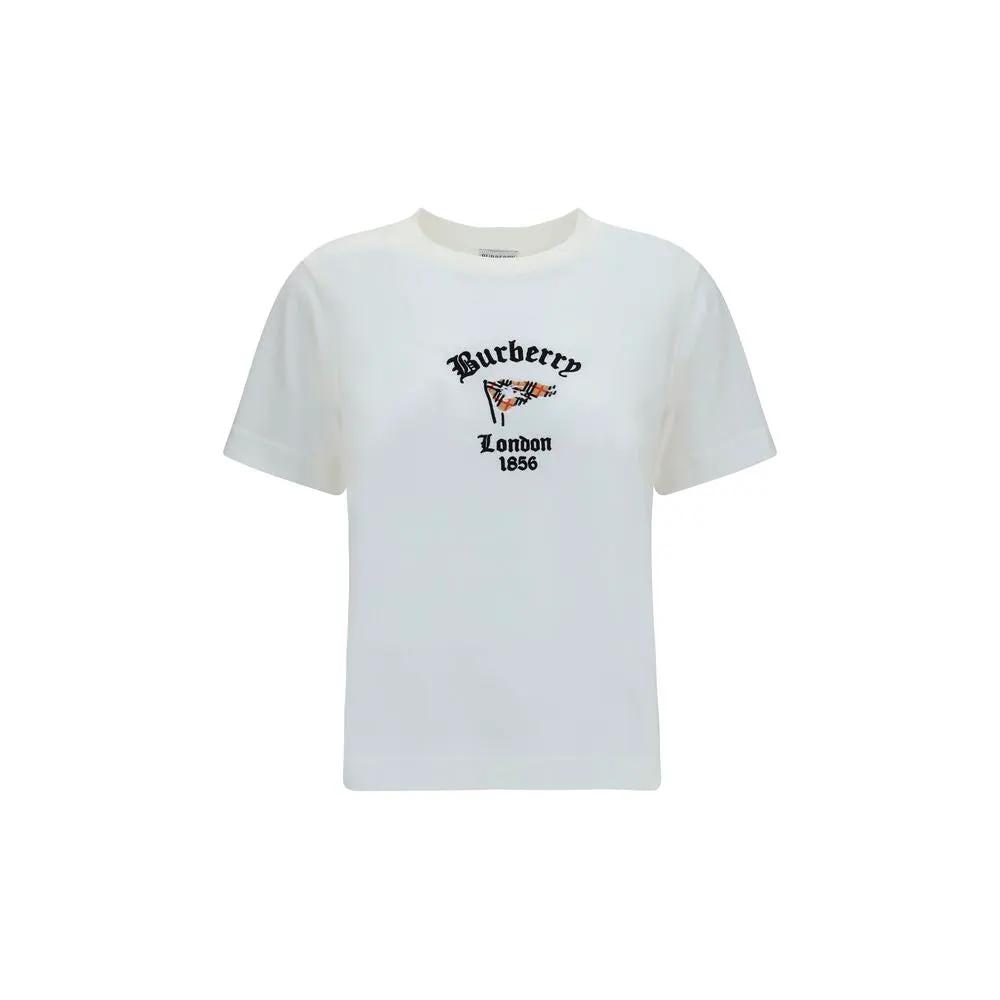 Burberry White Cotton T-Shirt