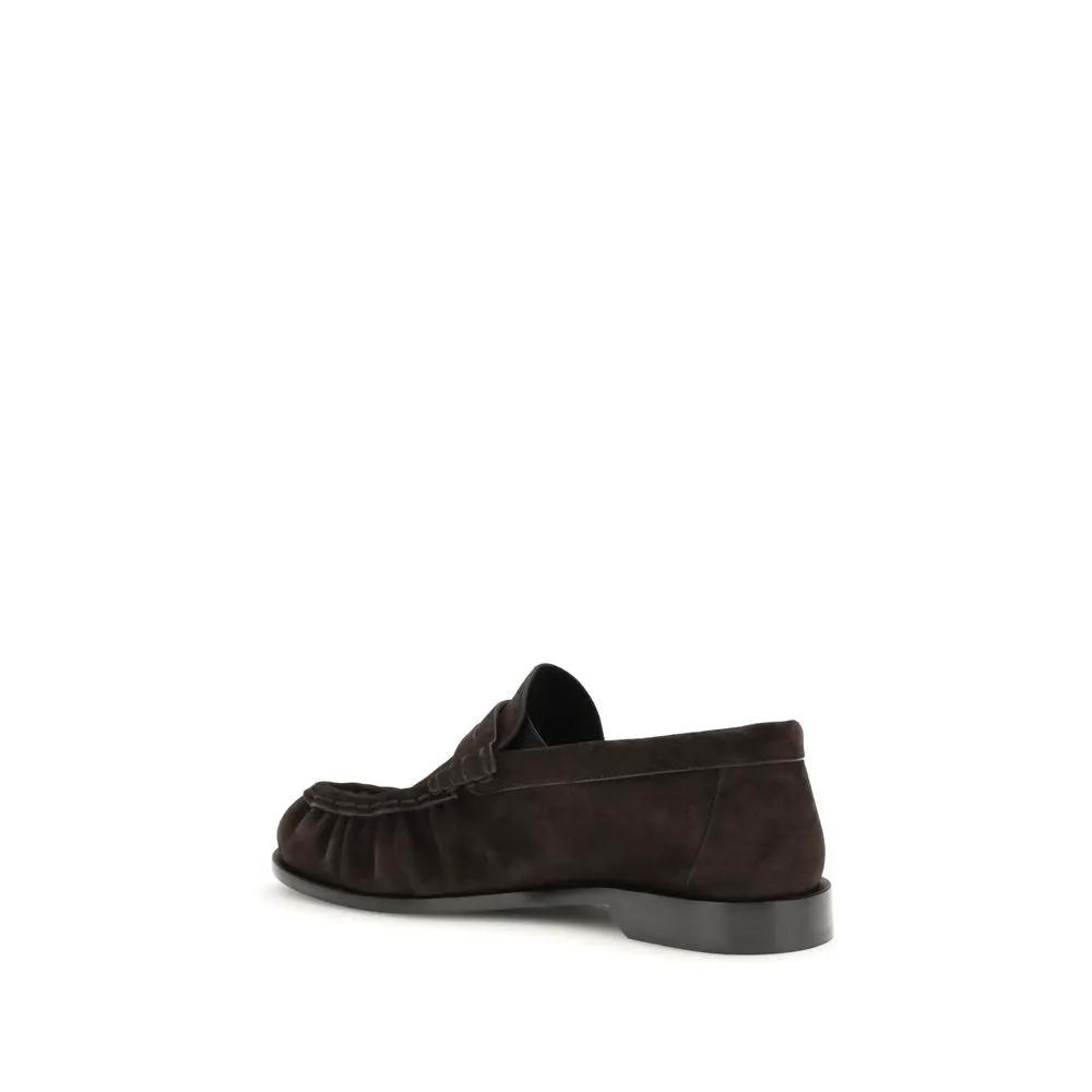 Saint Laurent Brown Calf Leather Bos Taurus Slip-On Loafers