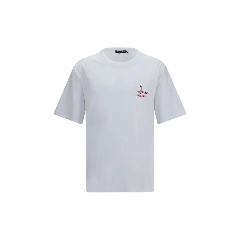 T-shirt blanc en coton Dolce &amp; Gabbana