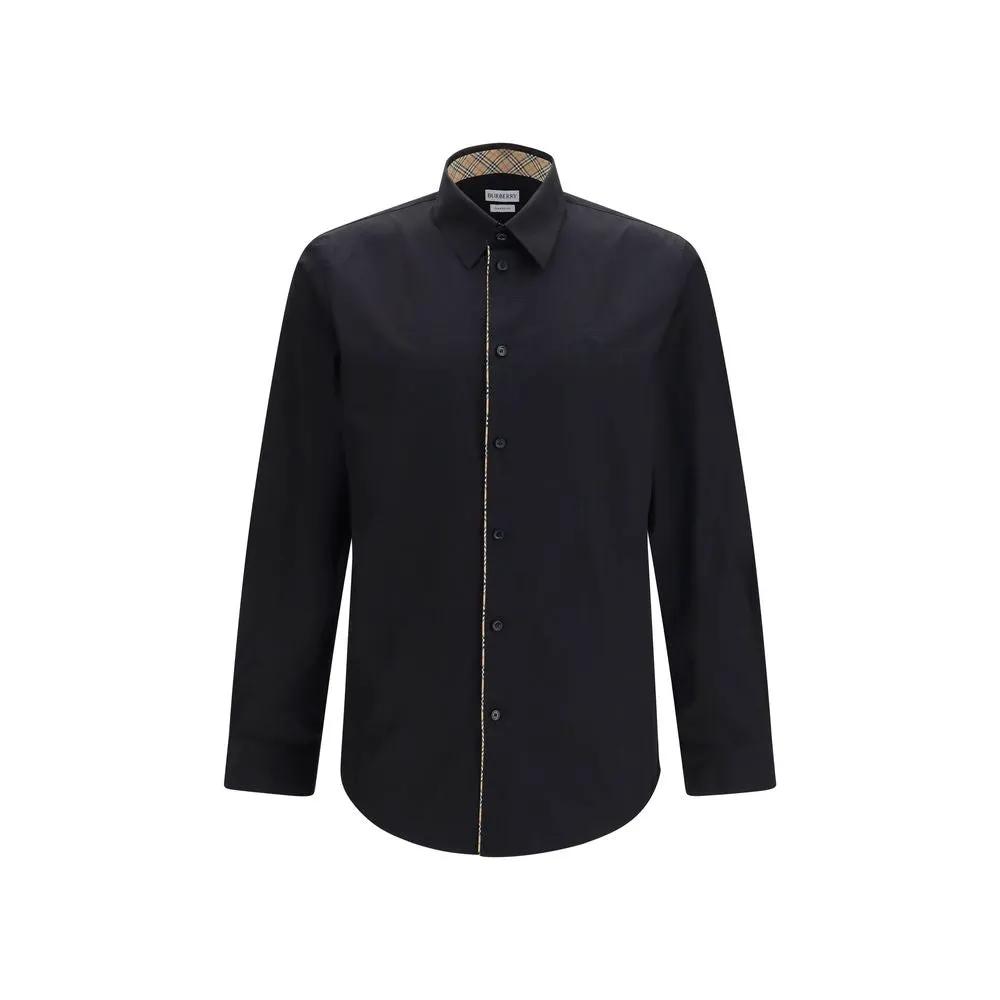 Burberry Black Cotton Dress Shirt
