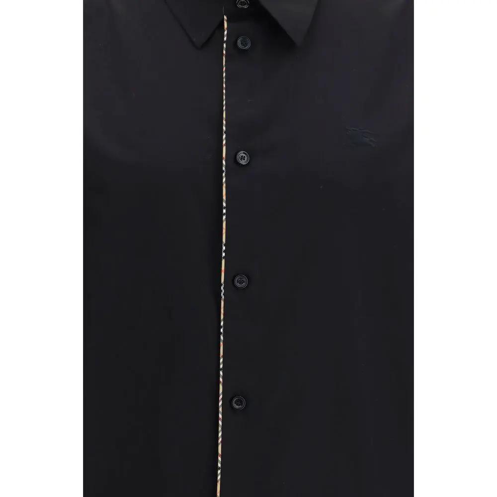 Burberry Black Cotton Dress Shirt