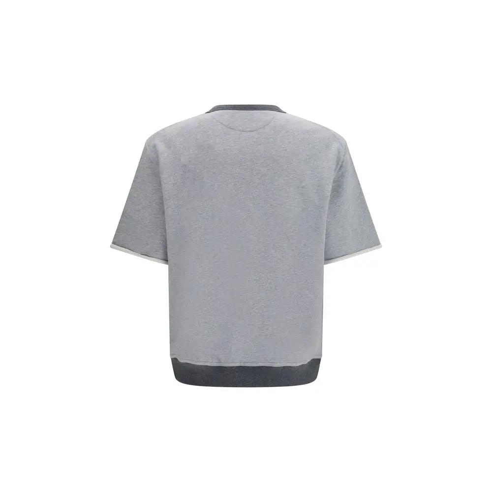 Brunello Cucinelli Gray Cotton Sweatshirt
