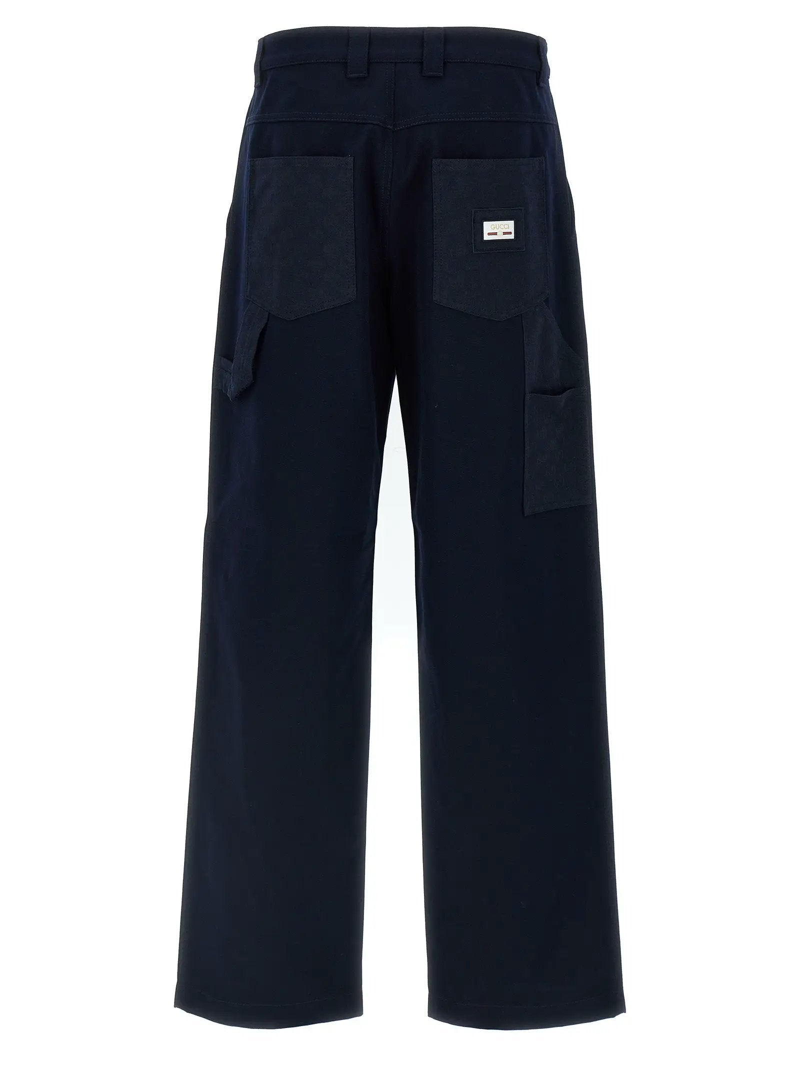 Gucci Blue Cotton Casual Pants