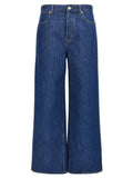 Jean Gucci bleu en coton coupe décontractée