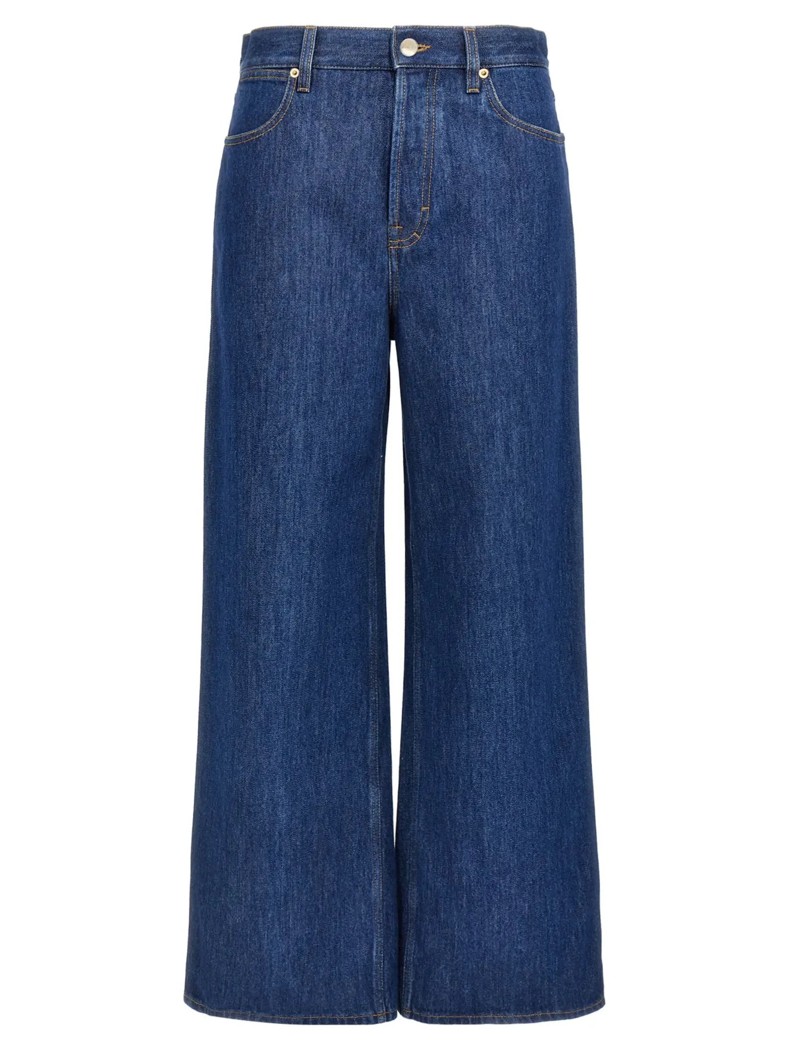 Jean Gucci bleu en coton coupe décontractée