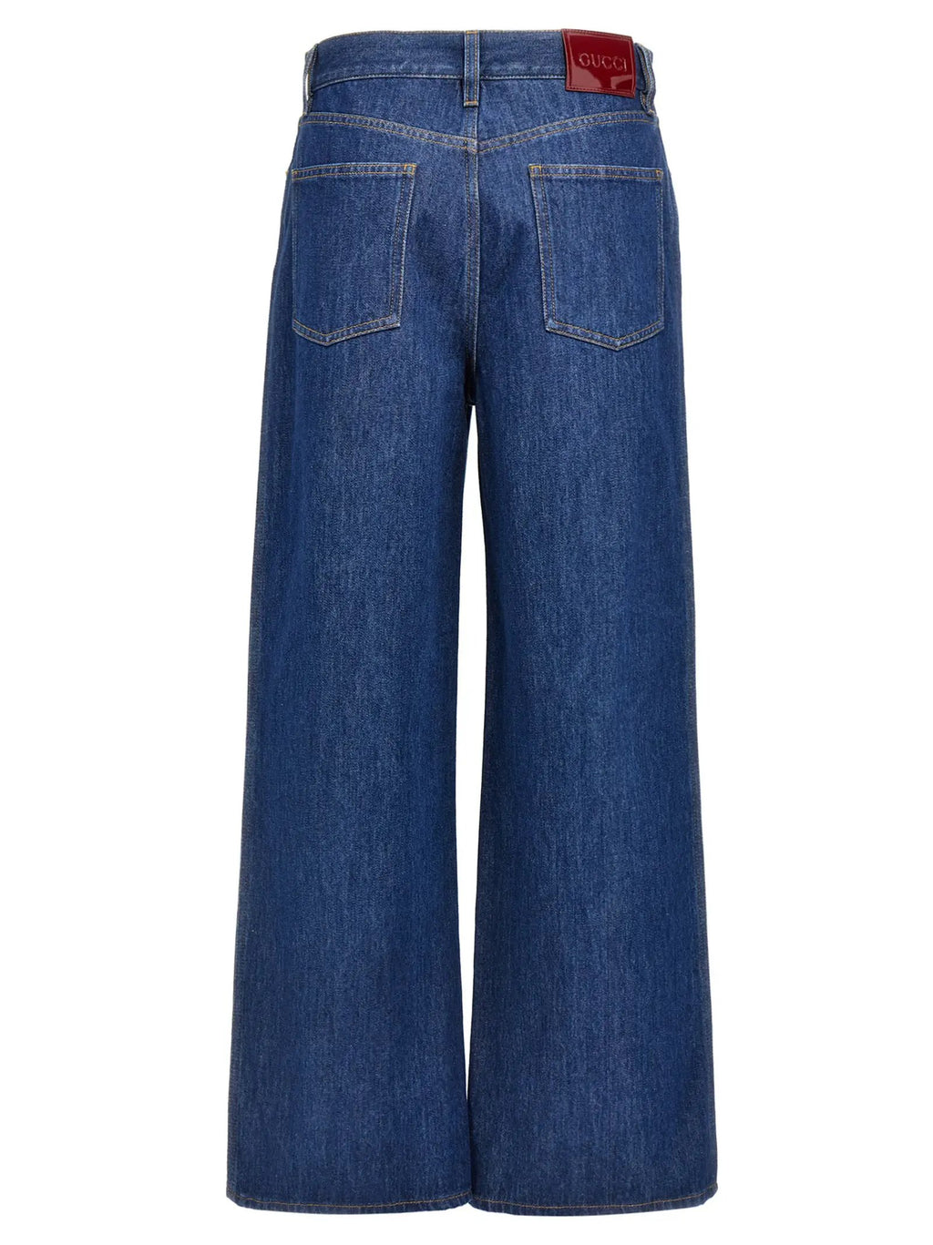 Jean Gucci bleu en coton coupe décontractée