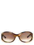 Lunettes de soleil Gucci marron en acétate