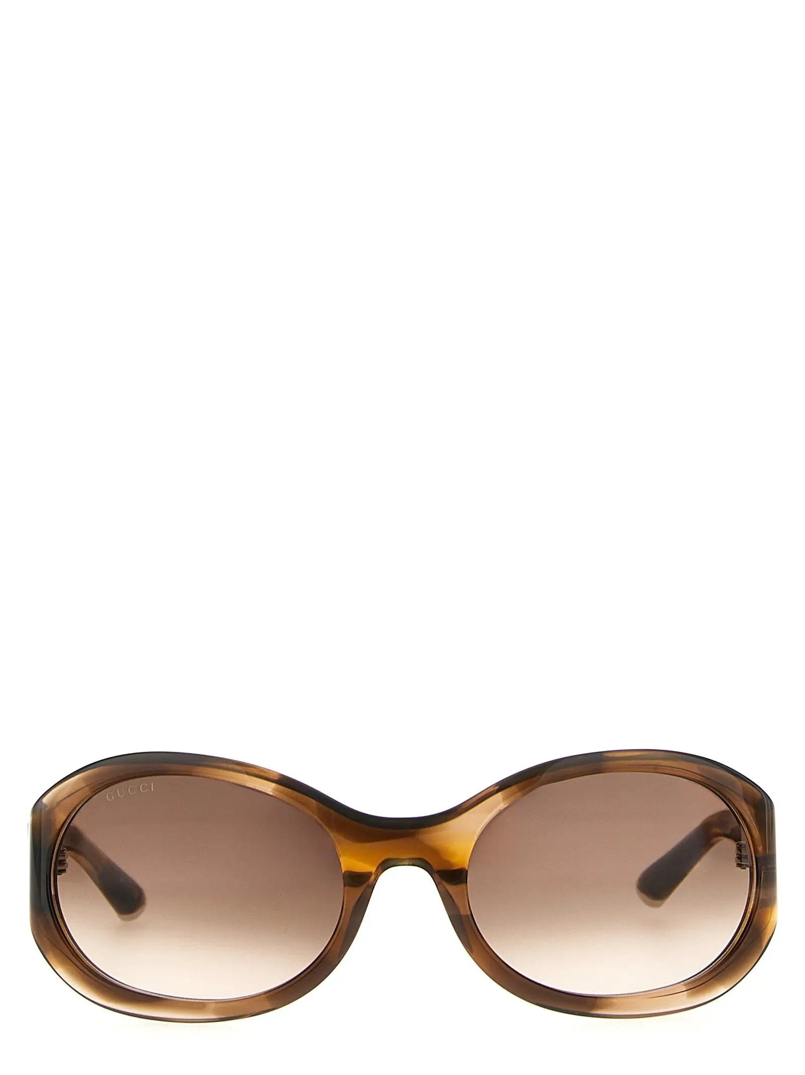 Lunettes de soleil Gucci marron en acétate
