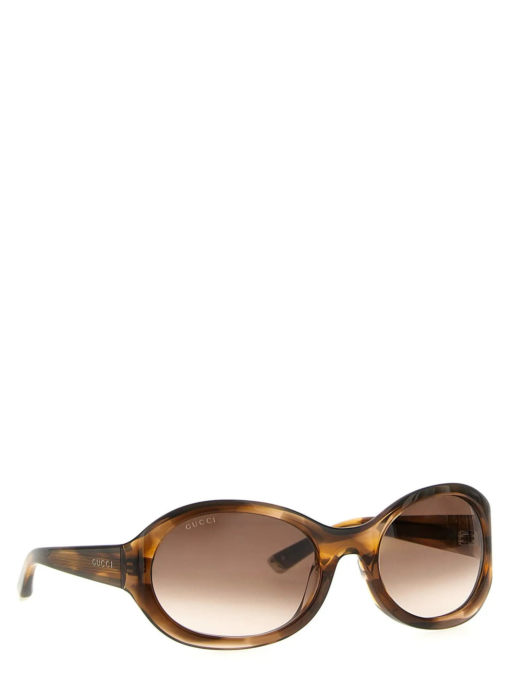 Lunettes de soleil Gucci marron en acétate