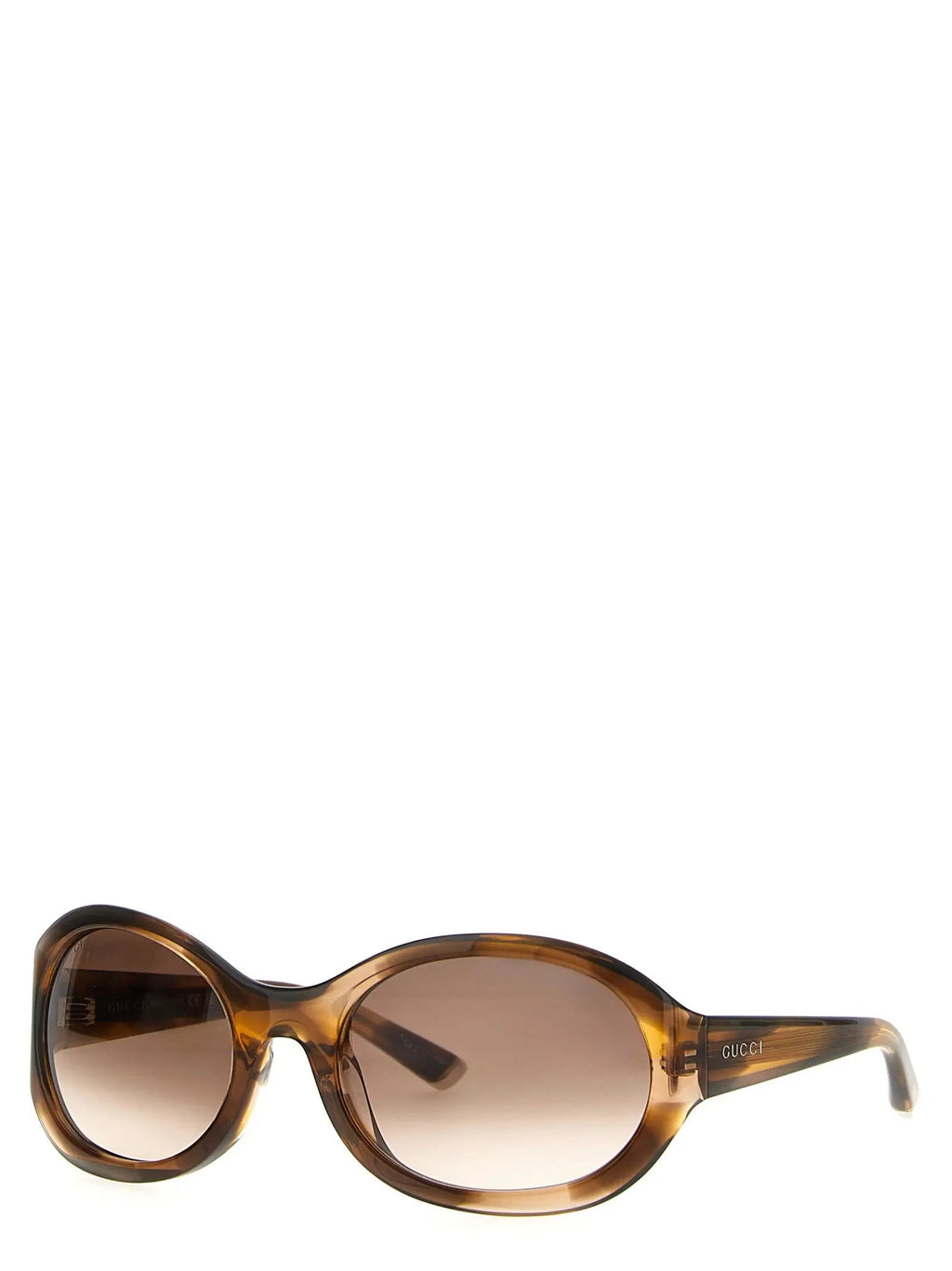 Lunettes de soleil Gucci marron en acétate