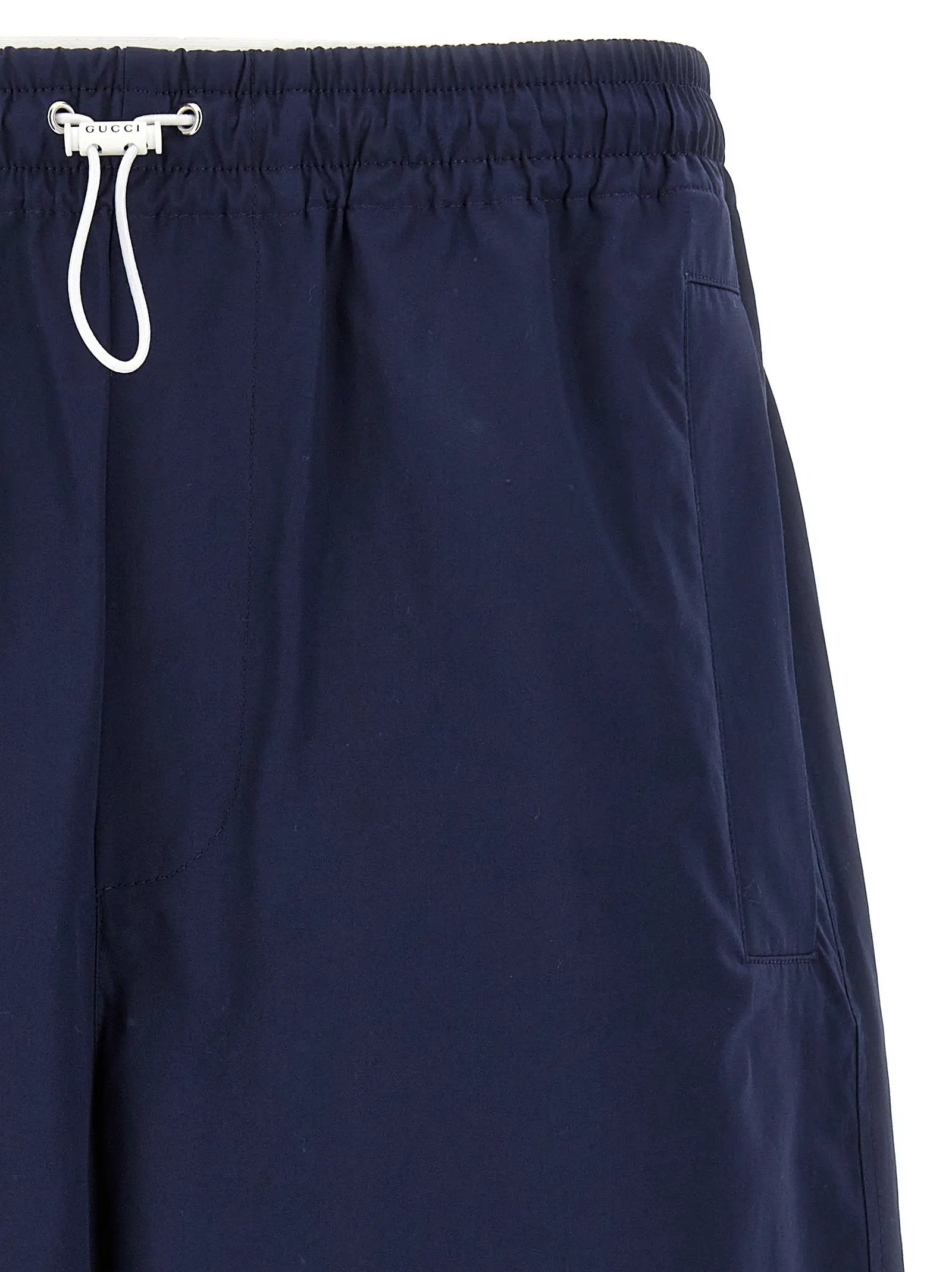 Gucci Blue Cotton Bermuda Shorts