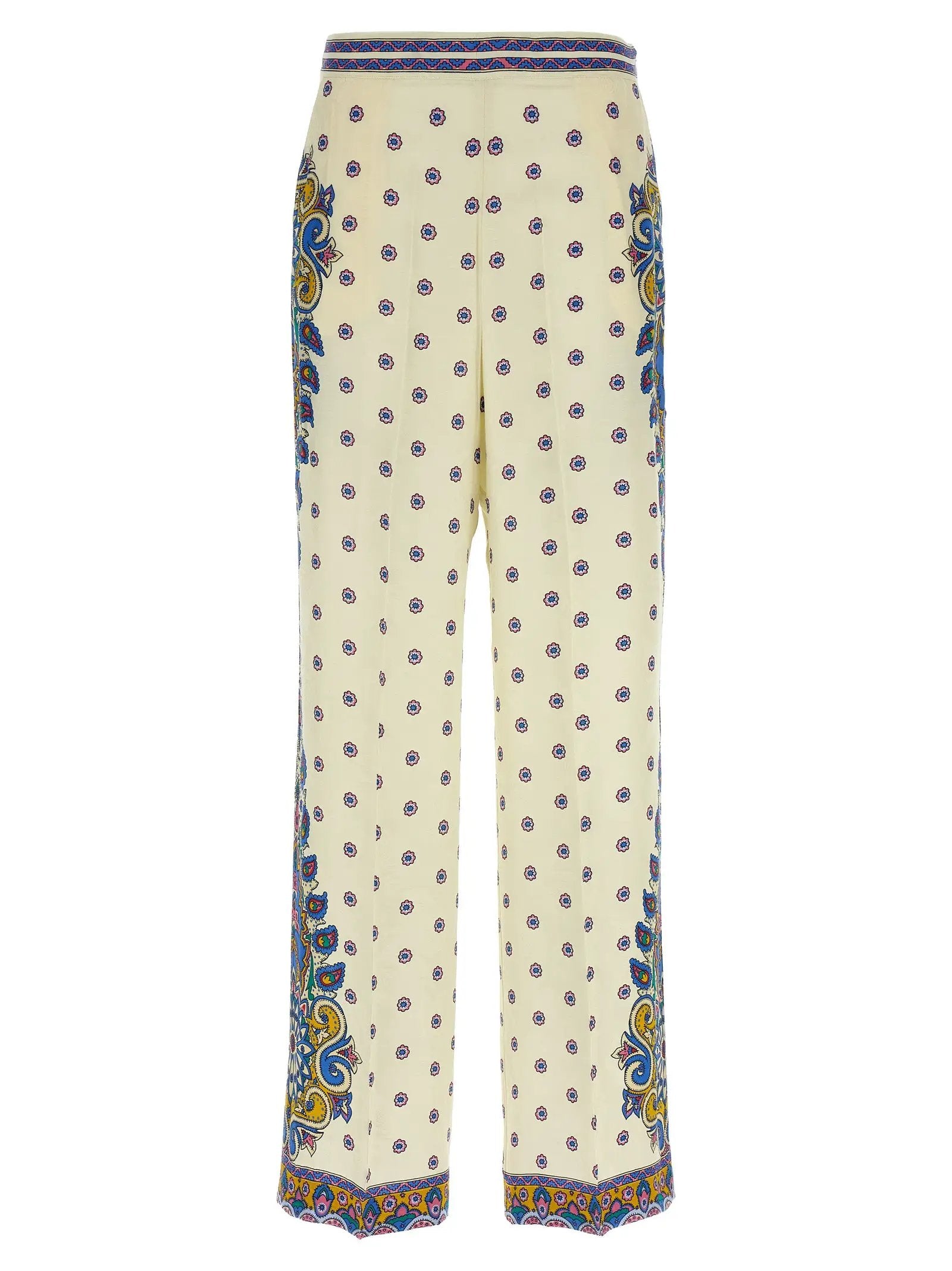 Etro White Viscose Casual Pants