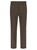 Pantalon décontracté en coton marron Brunello Cucinelli