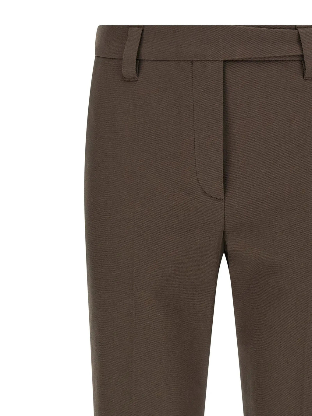 Pantalon décontracté en coton marron Brunello Cucinelli