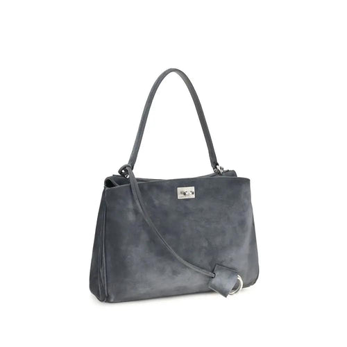 Sac bandoulière Balenciaga Bos Taurus en cuir de veau gris