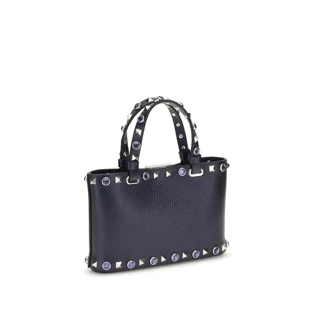Valentino Garavani Black Calf Leather Bos Taurus Handbag